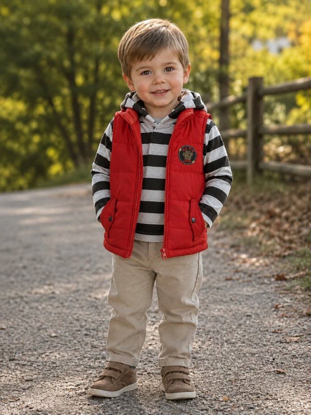 NWT Kids Headquarters 3-Piece Toddler Boy Outfit Set Size 24 Months Red Vest